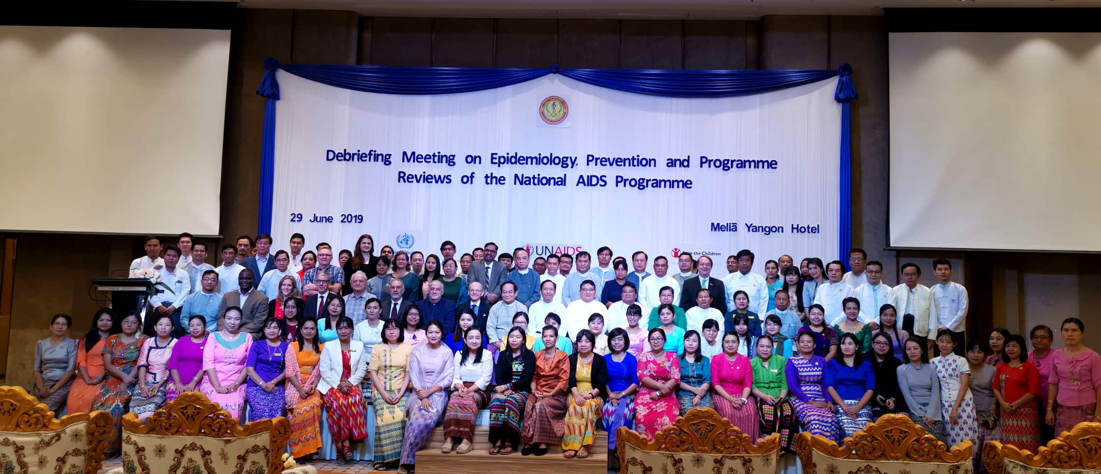 group photo at debriefing meeting on epidemiology prevention and programme reviews of NAP